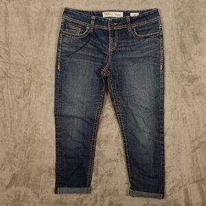 Buckle BKE jeans Harper mid rise slim ankle women's 30‎ blue denim